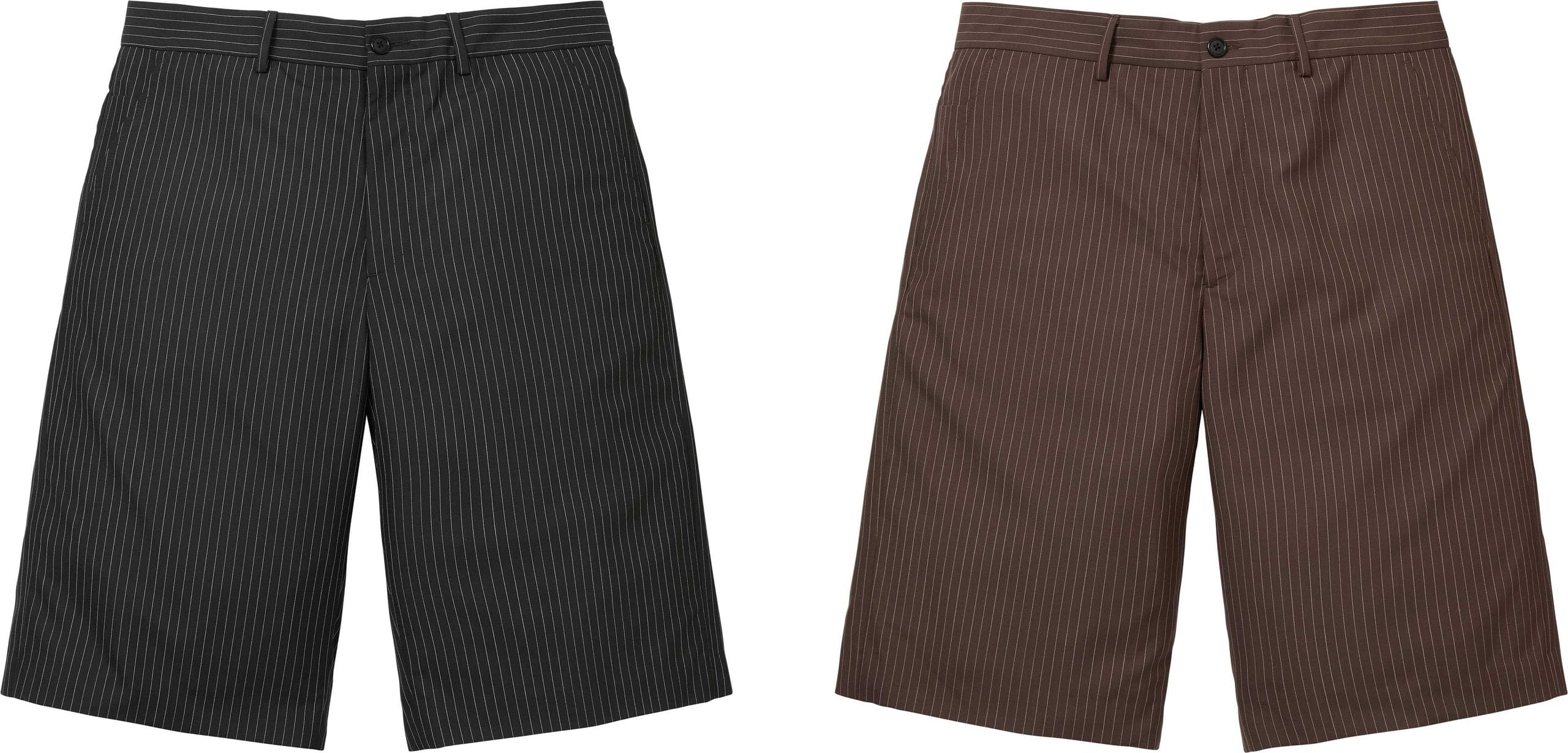 Pinstripe Wool Trouser Short